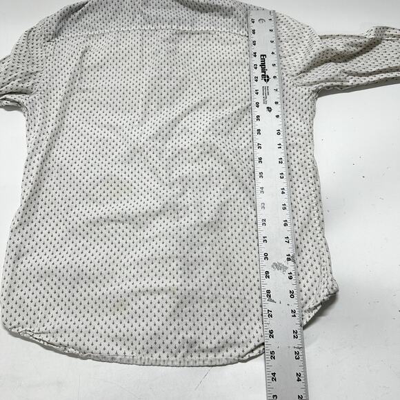 Craft Flow Button Up Shirt Blue White Men Size Small All Over Arrow Print STAIN - Picture 4 of 11